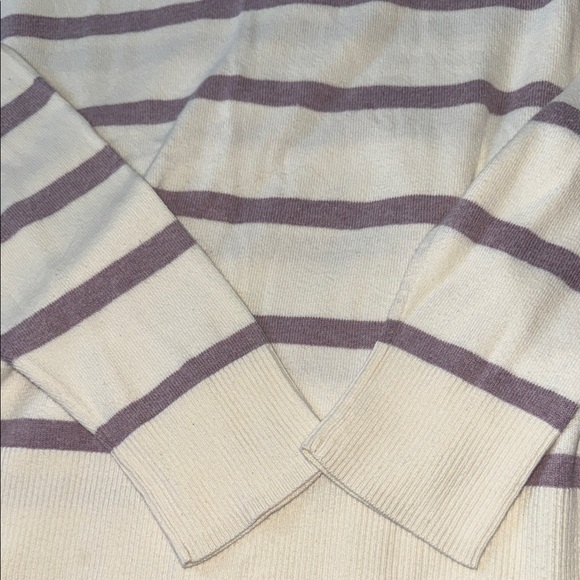 R Essentials Striped Sweater - White and Purple - Picture 5 of 5